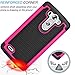 Tekcoo LG G3 Vigor Case, LG G3 Mini Case, (TM) [Tmajor Series] [Hot Pink] Shock Absorbing Hybrid Rubber Plastic Impact Defender Slim Hard Case Cover Shell for LG G3 Vigor,G3 Mini LS885 D725