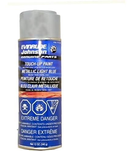 Moeller Evinrude Engine Spray Paint – Light Blue, Quick-Drying, Heat & Solvent Resistant, 12 Oz, For Outboard & Inboard Motors