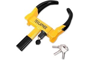 Tevlaphee Universal Wheel Lock Heavy Duty Security Trailer Wheel Lock Wheel Anti Theft for Car SUV Boat Motorcycle Trailer Gr