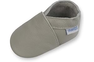 YIHAKIDS Baby Leather Shoes Soft Sole First Walking Moccasins Infants Toddler Boys Girls Crawling Slippers Slip-on Shoes Solid Color Shoes