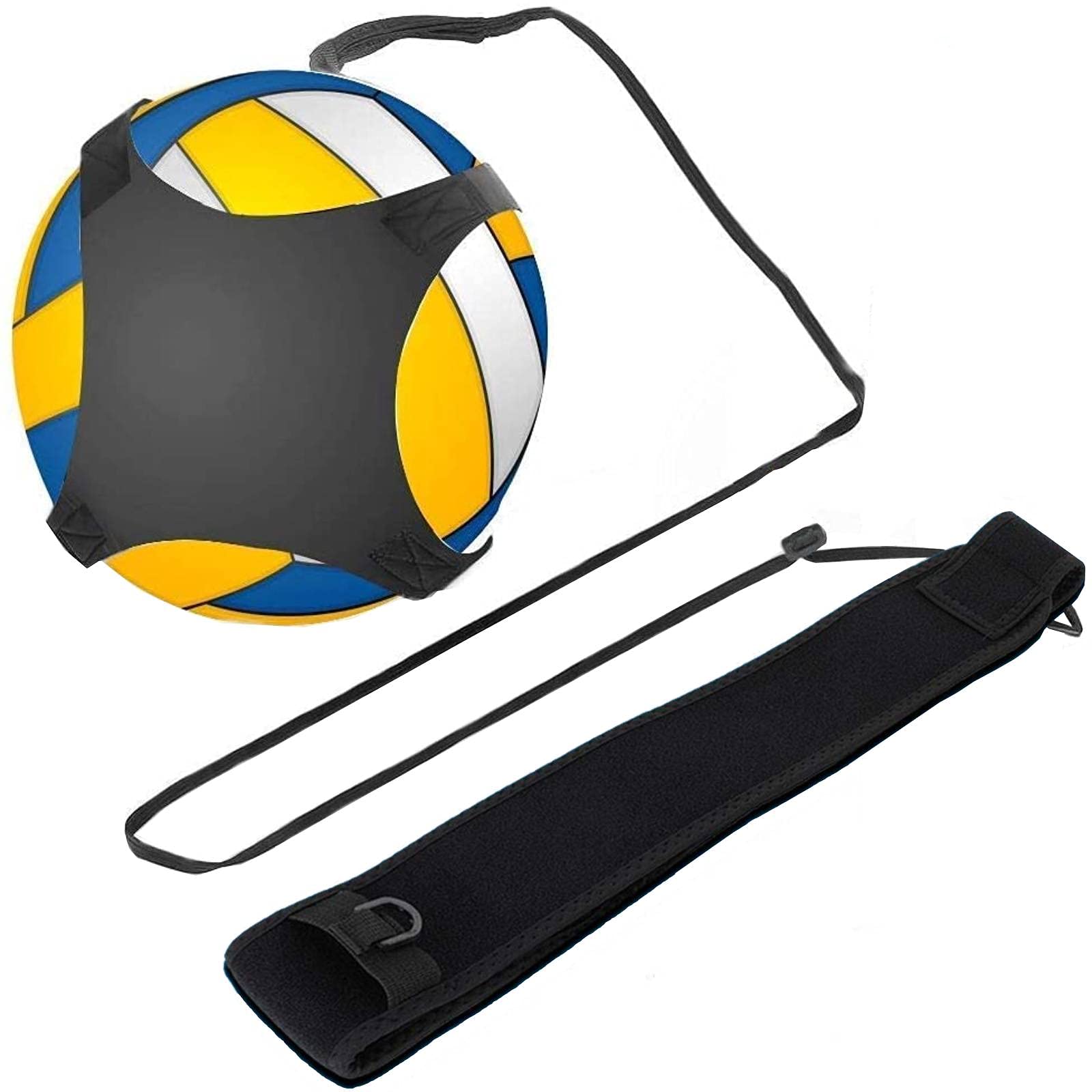 Volleyball Football Training Equipment Ball Rebounder Aids with Adjustable Cords & Waistband for Serving, Spiking, Setting, Hitting and Solo Practice of Arm Swing Rotations, Fits Kids, Teens and Adult
