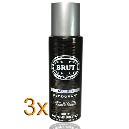 3x Brut Deospray Musk / Deodorant for men / für Männer / Herrenduft / je 200ml