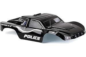 SummitLink Custom Clipless Body Compatible for 1/10 Scale RC Car or Truck BL2S (Truck not Included) (Police Black)