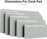 YSAGi Leather Desk Mat Large 120x60 cm Non-Slip Waterproof Grayish Green view 3