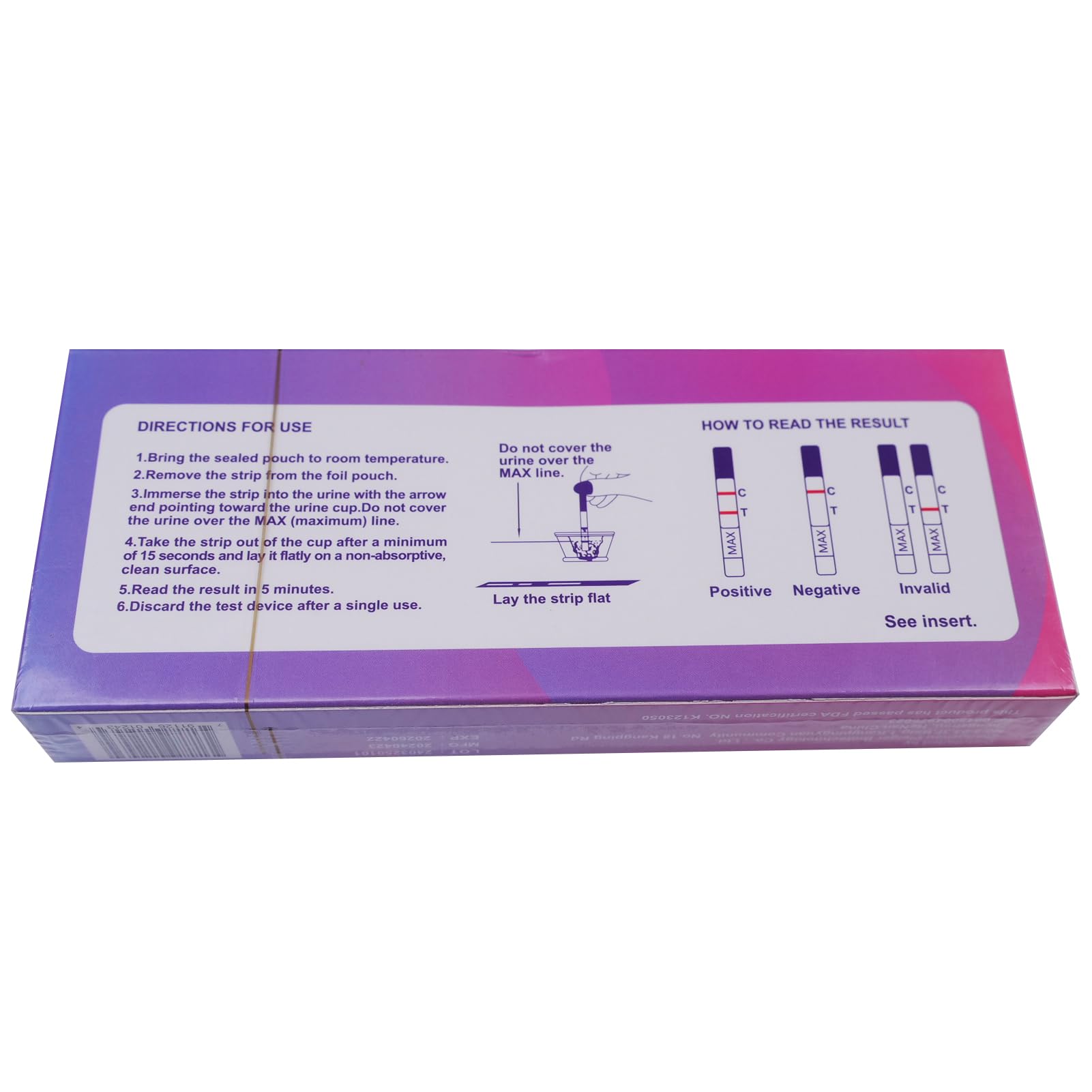 [5 Pack] OMGWYSIWYG Pregnancy Test Strips Early Home Detection Pregnancy Test Kit Individually Wrapped Pregnancy Strips Clear HCG Test（5 Tests）
