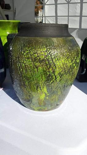 Amazon Com Raku Pottery Bowl Raku Vase Hand Thrown Pottery
