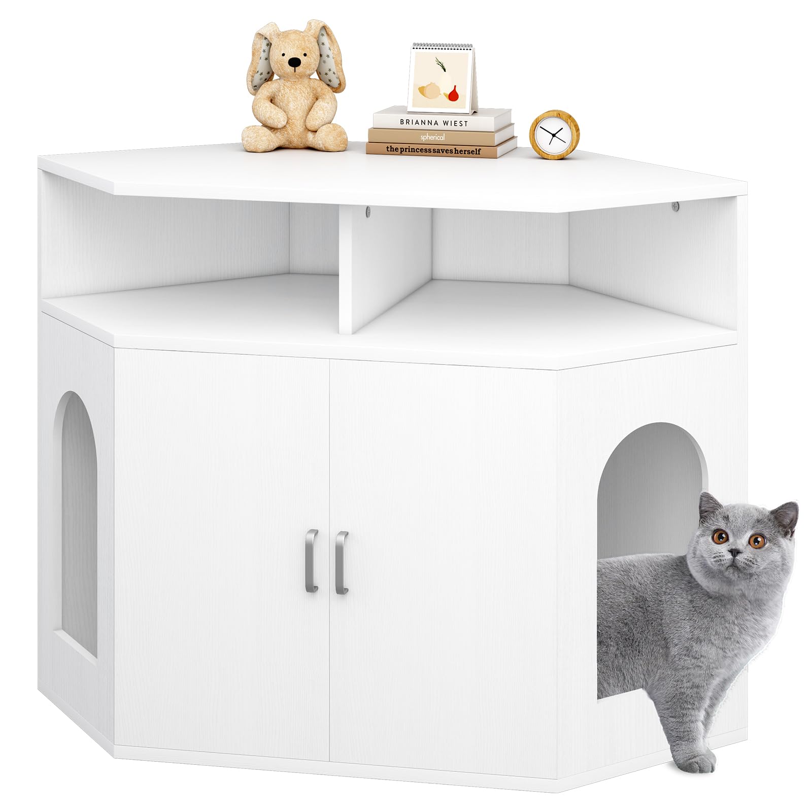 Litter Box Cabinet Unipaws Cat Litter Box Enclosure Privacy Cat