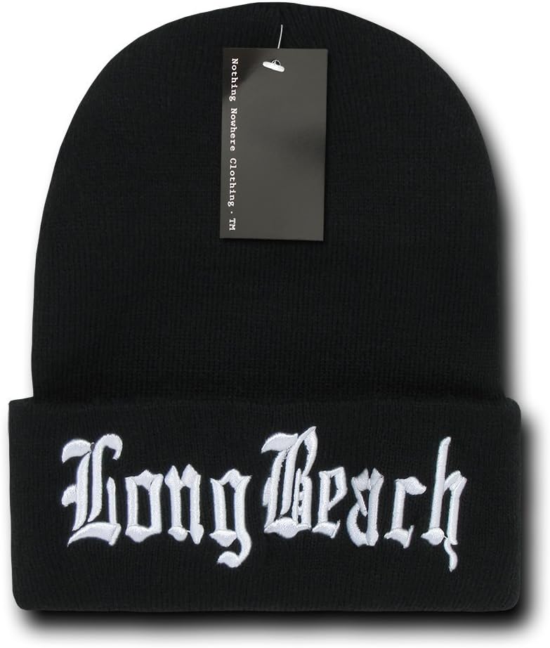 Nothing Nowhere Long Beach City Beanies