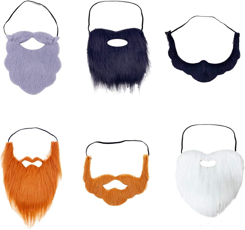 Barbas De Disfraces 4 Piezas Disfraz De Barba Falsa Bigotes Negros Con Correas Elasticas Barbas De Bigote Divertidas Fiesta De Disfraces Barba De Bigote Falso Negro Divertido Novedad Barba Juegos De Imitacion