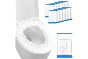 ZECKZOIN 20 Pack Disposable Toilet Seat Covers for Travel Public Toilet Hospital,Portable Waterproof (Individual Package)