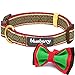 Blueberry Pet 8 Patterns Christmas Nordic-inspired Snowflakes Dog Collar with Detachable Bow Tie, Small, Neck 12