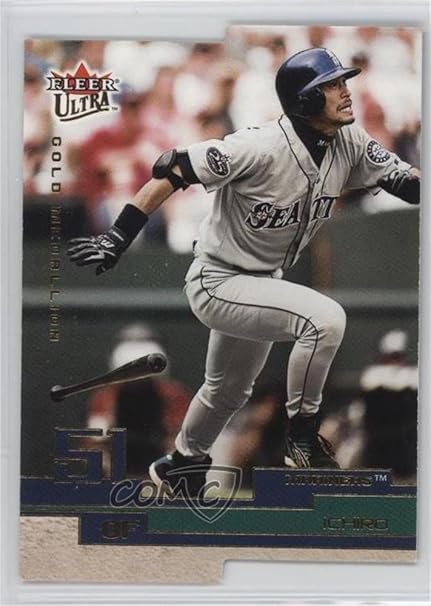 Amazon Ichiro Suzuki Baseball Card 2003 Fleer Ultra Base Gold Medallion 3 