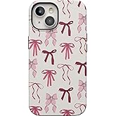 Casely iPhone 15 Case | Lover Girlie | Pink Bows | Bold Protective Design | Compatible with MagSafe