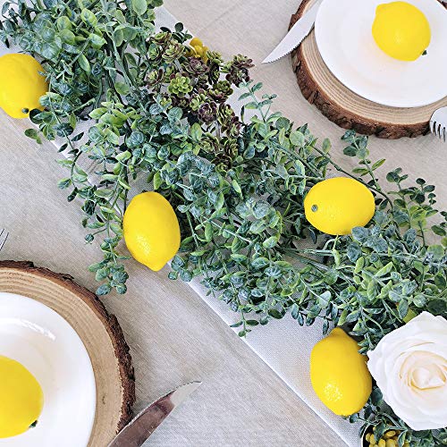 36PCS Artificial Fake Lemons And Limes With Leaves - Realistic Fruit Decor For Kitchen