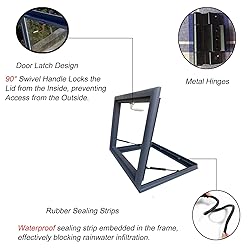 MZZKFC Customizable Metal Attic Skylight Lids, 22