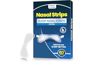 DKEPA 60 Pcs Nasal Strips for Snoring - Extra Strength Nose Strips for Breathing with Strong Adhesion - Sweat Resistant Design for All Day Use - Improves Sleep and Workout Performance - Clear