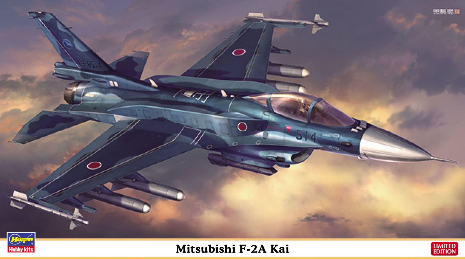 Hasegawa 1:72 Mitsubishi F-2A Kai & Conformal Tank, Multicolor (HA02390)