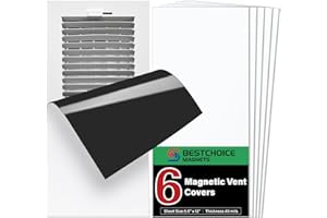 BEST CHOICE MAGNETS 6 Pack Magnetic Vent Covers, Strong Vent Covers 5.5 X 12inch High Strength Magnetic Vent Cover for Floor Wall and Ceiling Registers Home HVAC and AC Vents