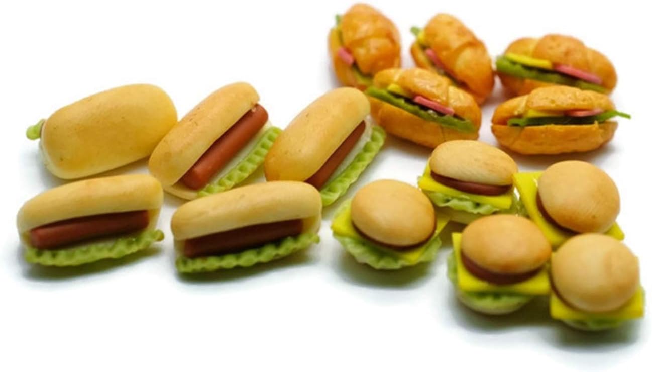30 Mix Bakery Bread Fastfood Puff & Pie Dollhouse Miniatures Kitchen No 34 by Cool Price