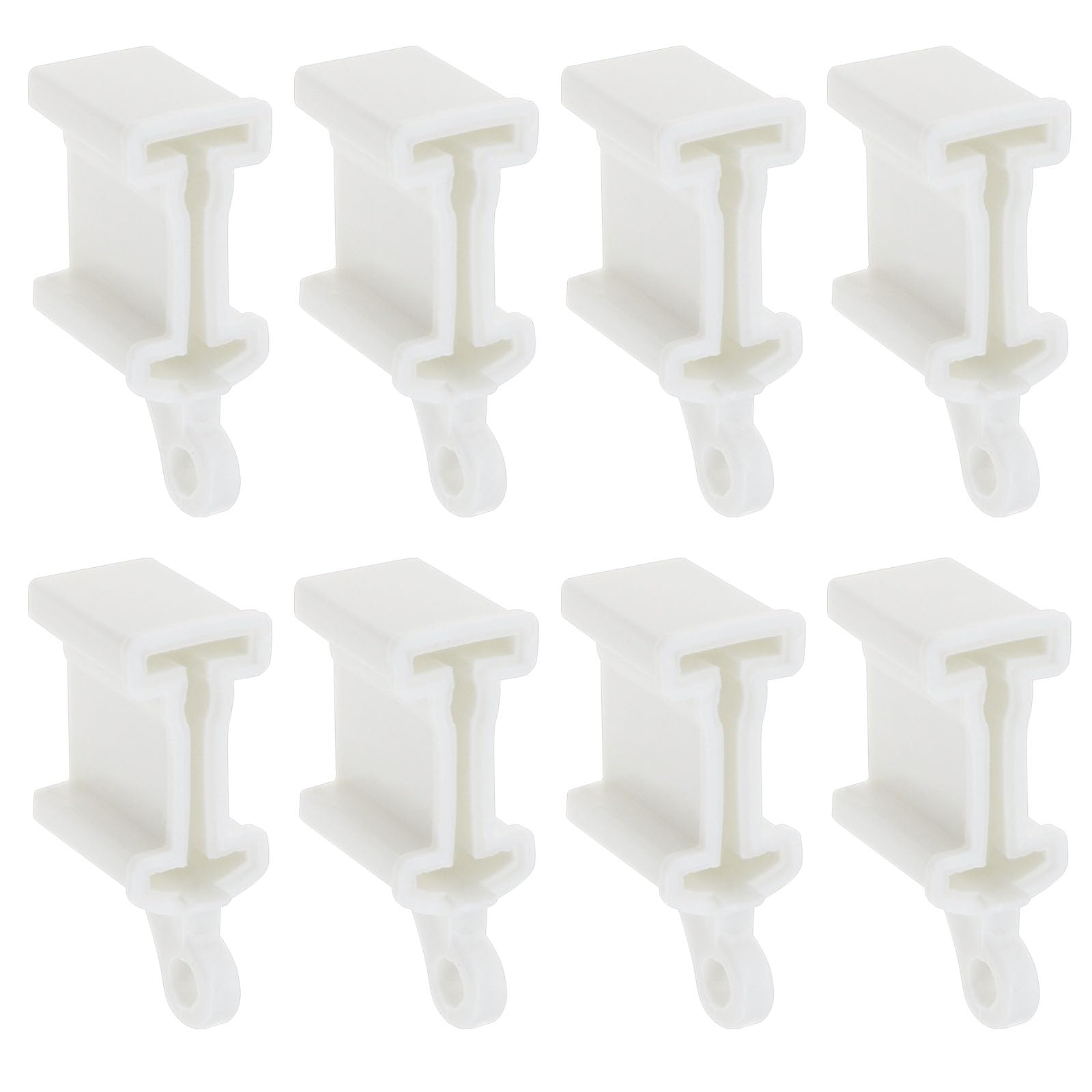 LT Easiyl 8PCS White Curtain Rail End Stops & Caps for Bendable Curved Track