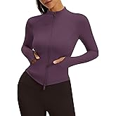 Gacaky Womens Cropped Workout Running Jackets Lightweight Slim Fit Athletic Yoga Jacket Full Zip Tops with Pocket