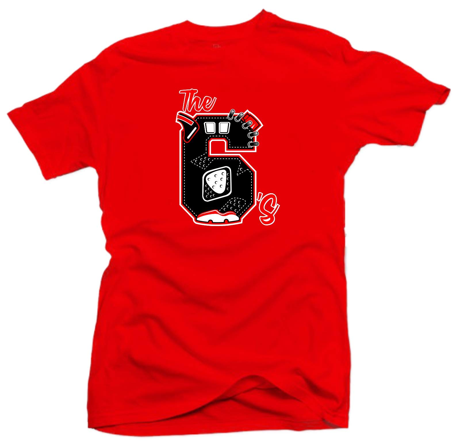 Jordan Retro 6 Carmine Match Tees - The 6's Red