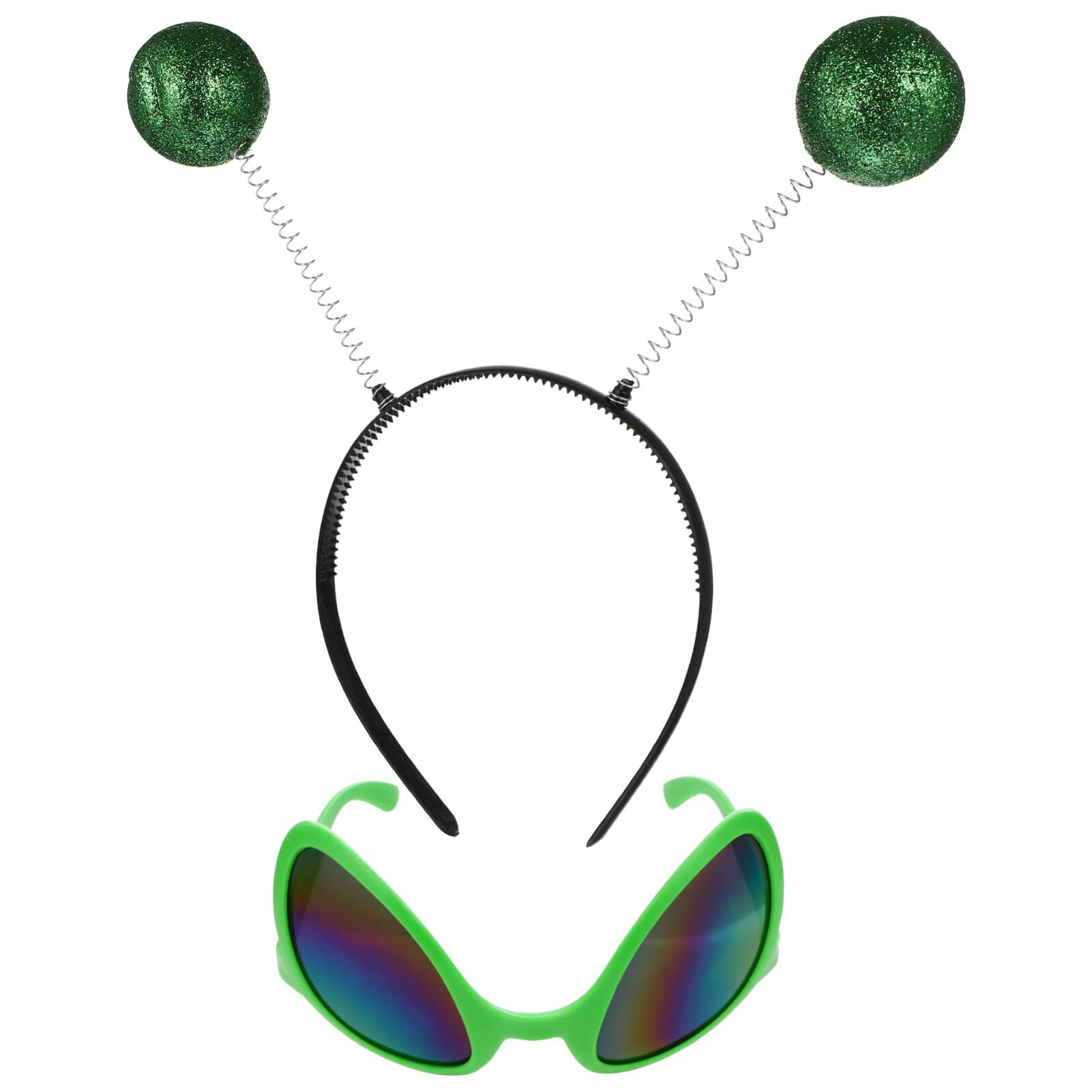 VALICLUD Martian Headband Set Deely Boppers Glasses Saucer Man Glasses Martian Antenna Headband Halloween Party Favors for Adults Kids Deely Boppers for Adults s