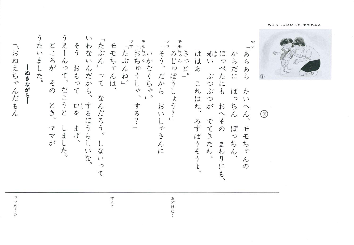 ちゅうしゃにいったモモちゃん 松谷みよこかみしばいちいさいモモちゃん Amazon Com Books