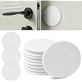 12 Pack 3.14" White Door Stoppers for Wall and Door Knobs, Self Adhesive | Wall Protector with Shock-Absorbing Cushion, Helps Prevent Knob Marks and Scratches, Easy Peel-and-Stick Installation