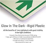 VSafety Glow In The Dark Water Fire Extinguisher Sign 150x100mm view 2