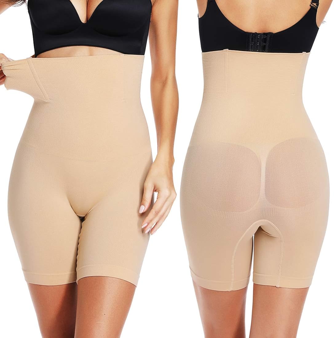 Shapewear Shorts for Women Thigh Slimmer with Lace Slip Shorts Under Dress Tummy Control Panties Body Shaper at  Women’s Clothing store