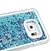 Samsung Galaxy S7 Edge case,Crosstree Liquid, Appmax Cool Quicksand Moving Stars Bling Glitter Floating Dynamic Flowing Case Liquid Cover for galaxy s7 edge. (Star Teal)