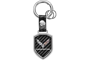 YUIQIEUY Car Key Chain for Corvette C4 C6 C5 C7 C8 Z06,Keychain Key Ring for Car Accessories,Men's-Women's Family Present Black