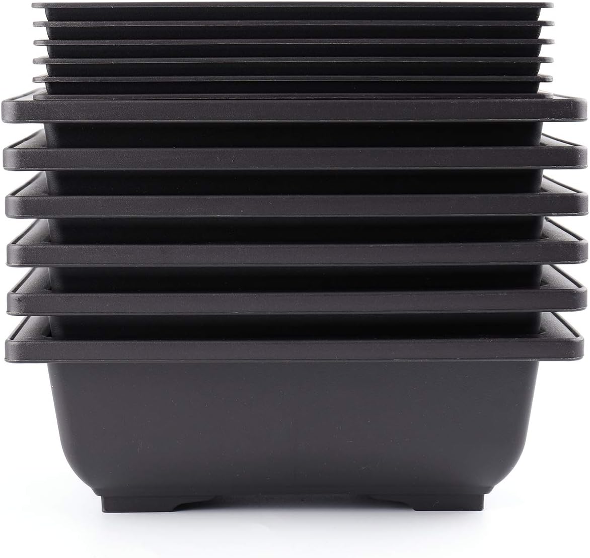 Yesland 6 Pack Bonsai Training Pots 9 Inches Classic Deep Humidity Trays with Built in Mesh