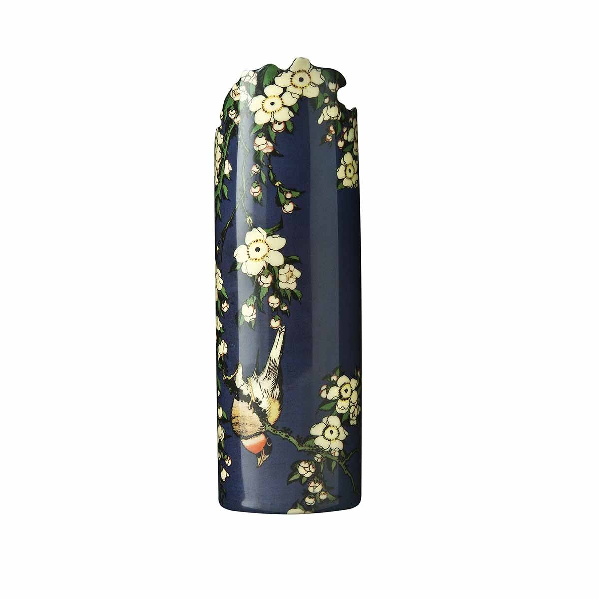 John Beswick SDA04 19 x 6 cm Hokusai Bird/Flowers Silhouette d'art Vase, Multi-Colour