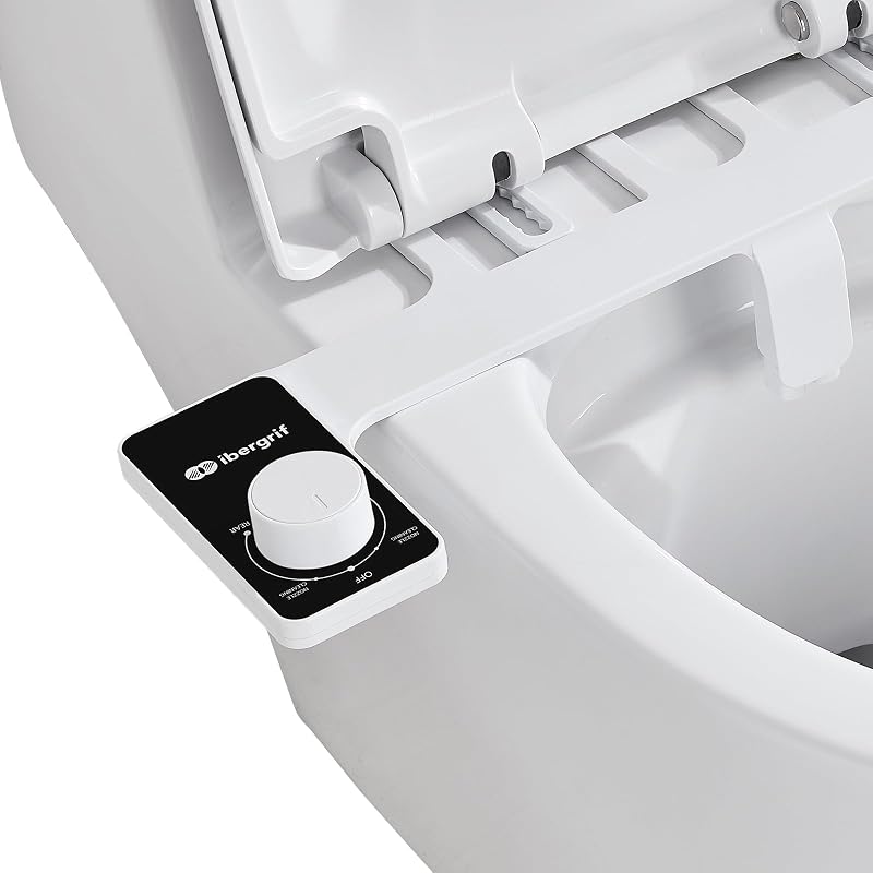 Bidé para WC com bico retrátil duplo, bidé portátil para sanita não elétrica, adaptador para sanita, com jato de água fria, pressão de água ajustável e fácil de instalar, M41050