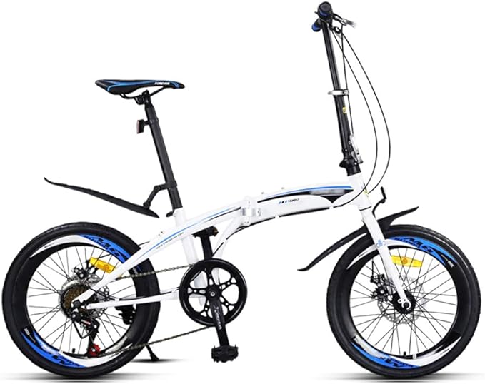 YSHCA7 Speed Folding Bike, 20 Inch Foldable Compact Bicycle