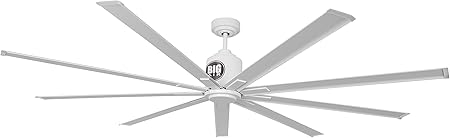 Big Air 96 Inch Wet Location Industrial Ceiling Fan In White