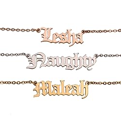 GR859C Custom Unique Letter Crystal Name Necklace