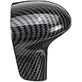 AUTO-P Suitable for Audi Shift knob Cover Shell Interior Modification (ABS Carbon Fiber Plaid) (B)