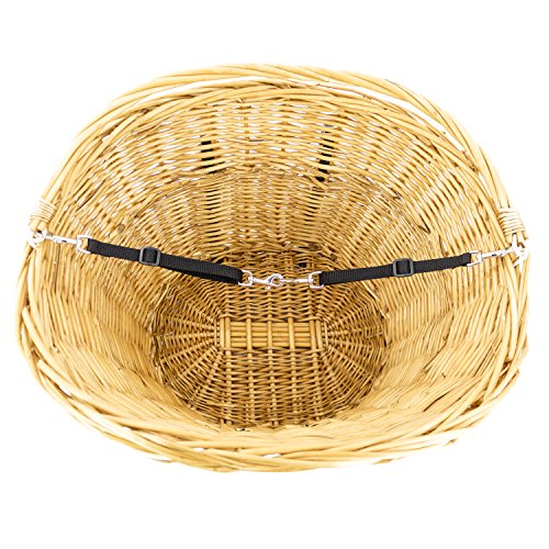 image for Beach & Dog Co Assateague Large Willow Bicycle Basket for Dogs - Hand 