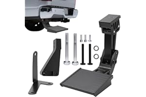 Bed Step,Swing Out Bed Corner Step for Truck with Dual Exhaust, Compatible with 2014-2018 Dodge Ram 1500 2500 3500 Replace# 8