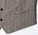 Ruth&Boaz 2Pockets 4Buttons Wool Herringbone Tweed Tailored Collar Suit Vest (M, Herringbone brown)