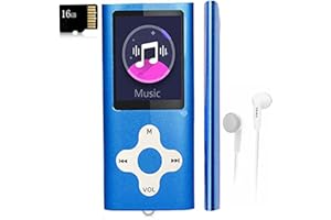 XIDEHUY Mp3 Player,Music Player with a 16 GB Memory Card Portable Digital Music Player/Video/Voice Record/FM Radio/E-Book Reader/Photo Viewer/1.8 LCD