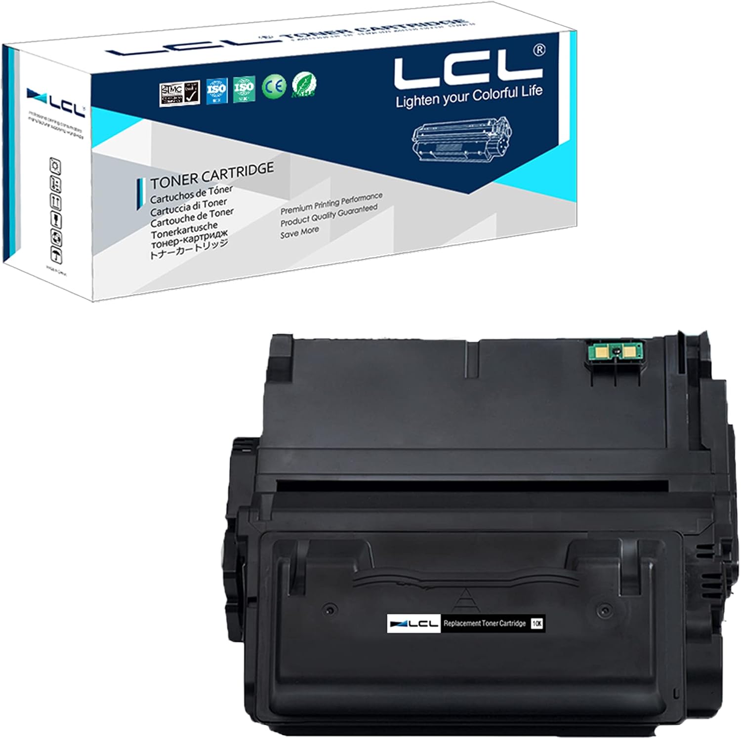 LCL Compatible Toner Cartridge 42A Q5942A (1 Black) Replacement for HP LaserJet 4240 4240n 4250 4250n 4250tn 4250dtn 4250dtnsl 4350 4350n 4350tn 4350dtn 4350dtnsl