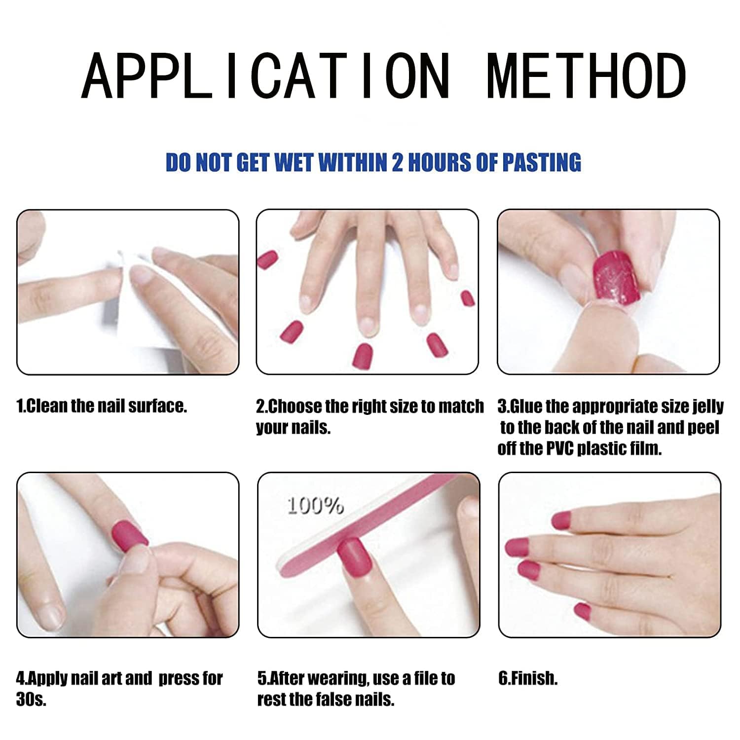 Christmas White Press on Nails Square Short Fake Nails Cute Elk False Nails with Cartoon Xmas Colorful Lights Designs Full Cover Acrylic Nails with Nail Glue Reusable Stick on Nails for Women 24Pcs - Image 6