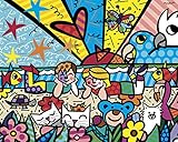 In the Park Romero Britto Abstract Contemporary Animals Kid Children Poster (Choose Size of Print)