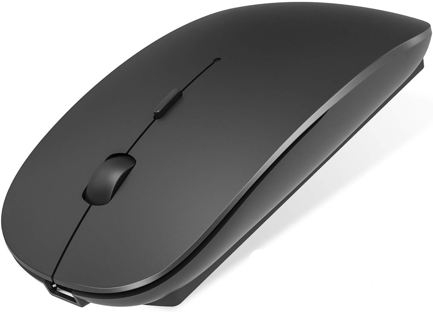 Wishlink Wireless Mouse,2.4G Slim Silent Portable Optical Mice with USB Nano Receiver and Type-C 3 Adjustable DPI for Computer Notebook PC Laptop MacBook Tablet (Black)