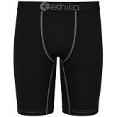 Ethika Men's Staple Boxer Brief, 4-Way Stretch with Signature - Grey
