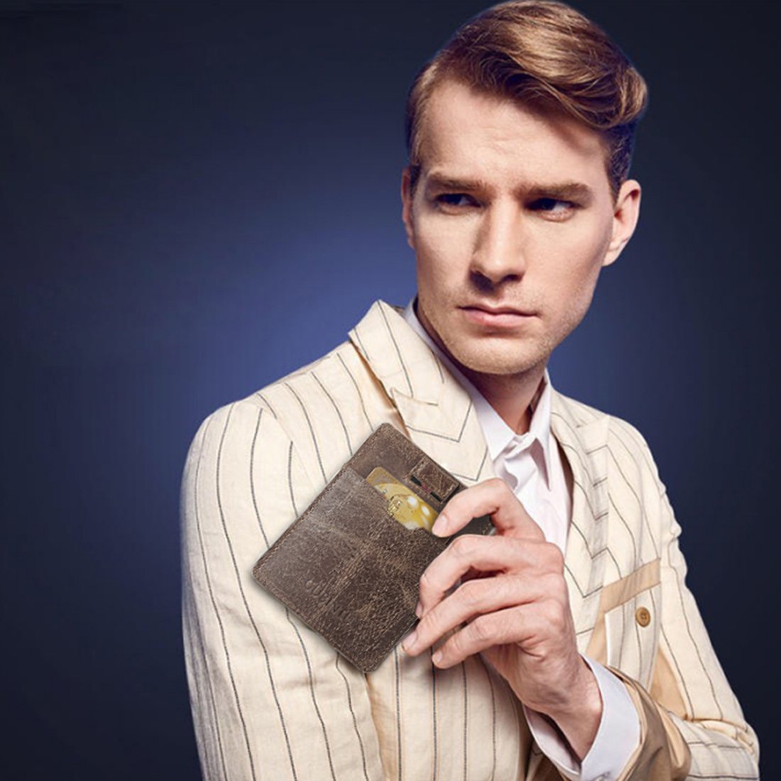 Slim Wallet RFID Front Pocket Wallet Minimalist Secure Thin Credit Card Holder